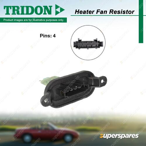 Tridon Heater Fan Resistor for Toyota Corolla AE91 FWD 1.5L 4cyl 63kW 1987-1989