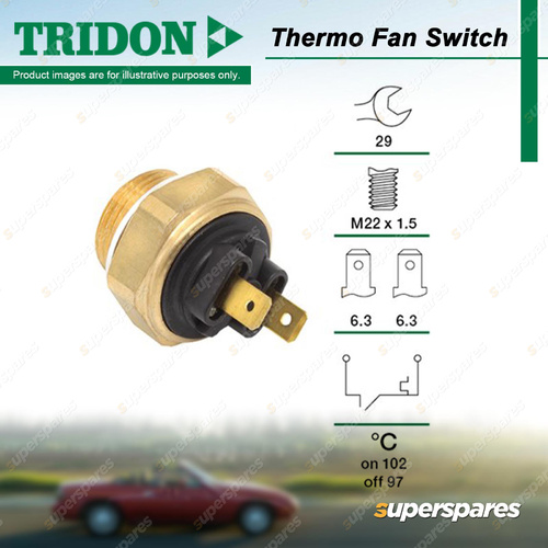 Tridon Thermo Fan Switch for Range Rover 3.5L 3.9L 22D 23D 37D 38D