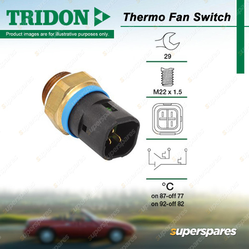 Tridon Thermo Fan Switch for Renault Laguna 2.0L 3.0L F3R Z7X 12V 16V