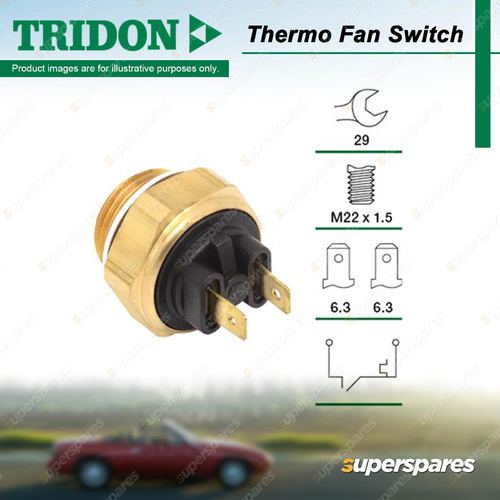 Tridon Thermo Fan Switch for Volkswagen Golf I Passat Carb 1.5L 1.6L