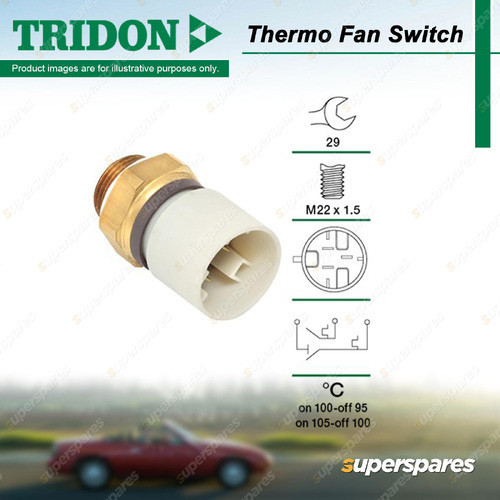 Tridon Fan Switch for Holden Vectra JR JS 2.0L C20SEL V4 1997-2000