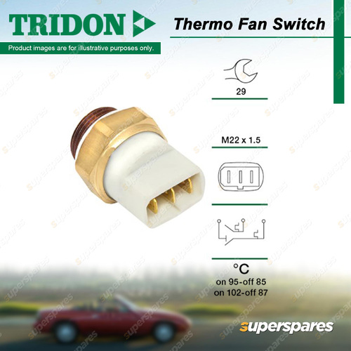 Tridon Thermo Fan Switch for Porsche 928 944 2.5L 2.7L 4.5L 4.7L 5.0L 1977-1991