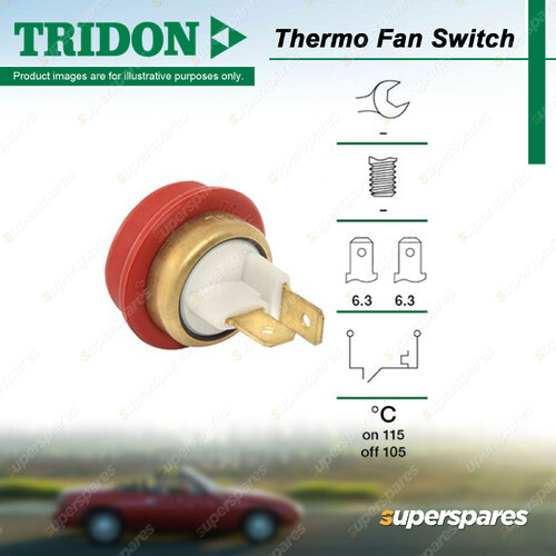 Tridon Thermo Fan Switch for Rover 800 XS 2.5L 2.7L 6cyl C25A1 C27A2 1986-1991