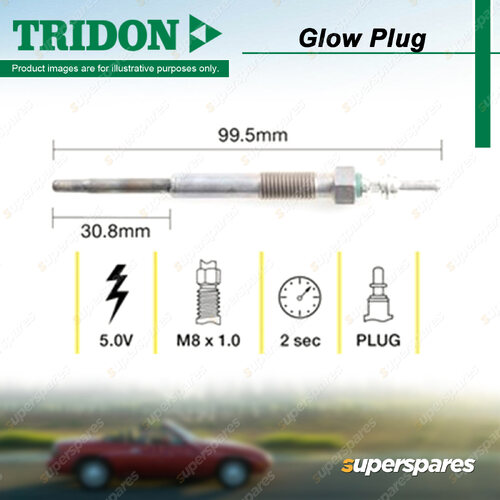 Tridon Glow Plug for Citroen C5 X7 2.2L DW12 4Cyl V DOHC Diesel 06/2013-On