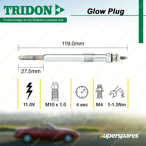 Tridon Glow Plug for Volvo C30 533 S40 544 V50 545 2.0L 4cyl D4204T 2004-2012