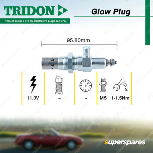 Tridon Glow Plug for Fiat Ducato 230 244 2.8L 4cyl 94kW 8140.43S 2000-2014