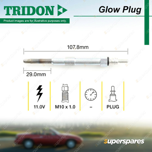 Tridon Glow Plug for Fiat Ritmo 198 1.9 D Multijet 4cyl 198AX B1A C1B 2008-2009