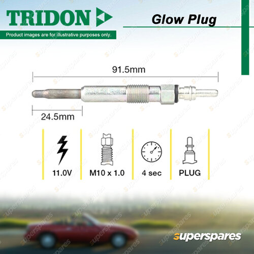 Tridon Glow Plug for Renault Trafic X83 1.9L 4cyl 74kW F9Q 760 2004-2007