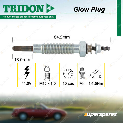 Tridon Glow Plug for Mitsubishi Triton ME MF MG MH MJ Express Starwagon SF SG SH