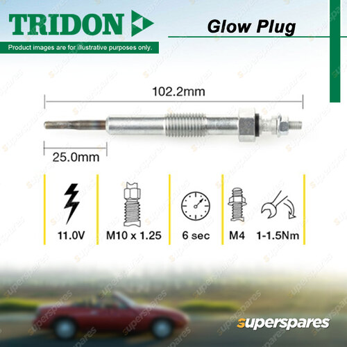 Tridon Glow Plug for Suzuki Hatch SS FWD Petrol 0.5L 3cyl 21kW F5A 1980-1985