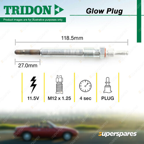 Tridon Glow Plug for Mercedes Benz C-Class W202 E-Class W124 W210 2.5L 3.0L