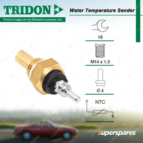 Tridon Water Temperature Gauge Sender for Ssangyong Korando 2.9L SOHC 10V