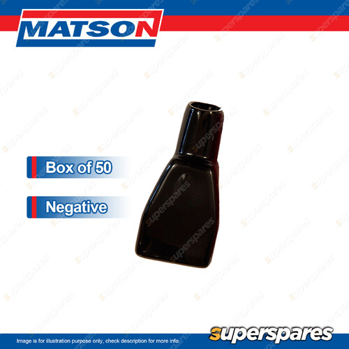 Matson Silicone Large End Entry Battery Terminal Covers - Negative Box of 50