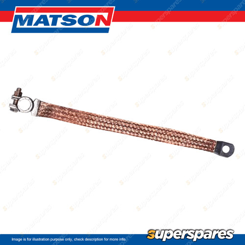 Matson Braided Copper Battery Earth Strap 10 Inch 25cm Length Auto Truck 4WD