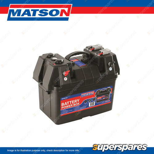 Matson Battery Power Box with 2 USB ports and Pos & Neg 10mm terminals