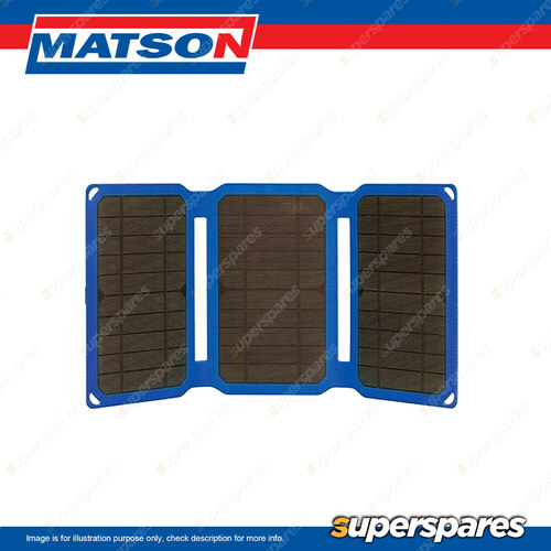 Matson Portable USB 15w Solar Panel Charger - 5V / 3A Water-resistant