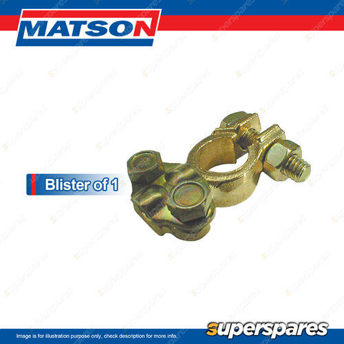 Matson Universal Brass Battery Terminal suit cable 1 Gauge 40mm2 - Blister Pk 1