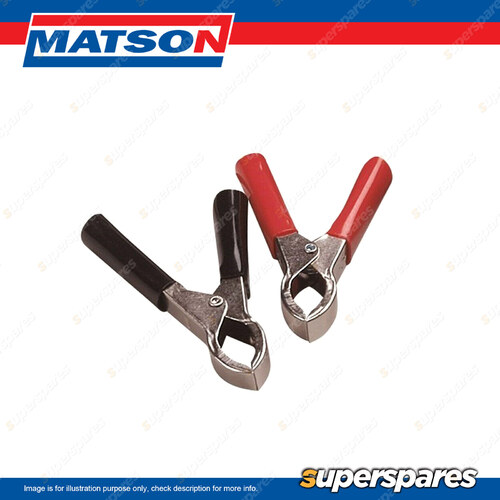 Pair of Matson 12 volt 50 amp Battery Clips - Positive & Negative