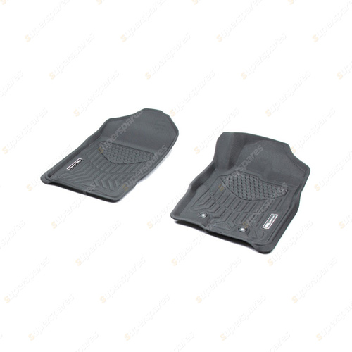 Front Pair Trufit 3D Rubber Mats Maxtrac Series for Ford Everest UA 2015-2022