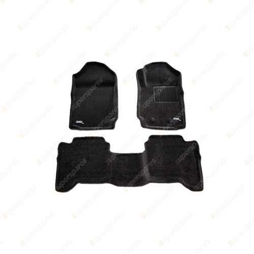 F + R Trufit 3D Carpet Mats Kagu Series for Ford Ranger PX PX2 PX3 2011-2021