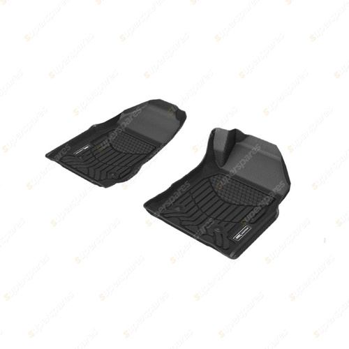 Front Pair Trufit 3D Rubber Mats Maxtrac Series for Holden Colorado RG 2015-2020