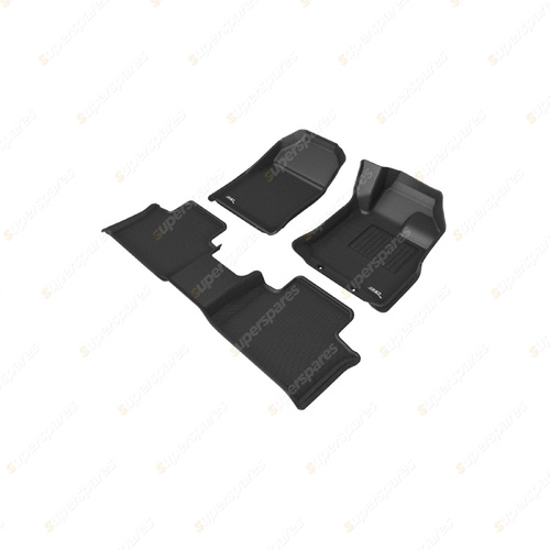 Front + Rear Trufit 3D Rubber Mats Kagu Series for Isuzu D Max Space Cab 2020-On