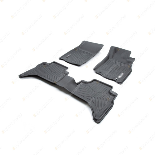 F + R Trufit 3D Rubber Mats Maxtrac for Mitsubishi Triton Dual Cab MQ2 MR 17-On