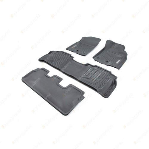 3 Rows Trufit 3D Rubber Mats Maxtrac Series for Lexus LX570 LX450d 2013-2021