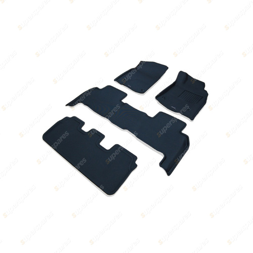 3 Rows Trufit 3D Rubber Mats Kagu for Toyota Landcruiser 200 GX GXL 2007-2012