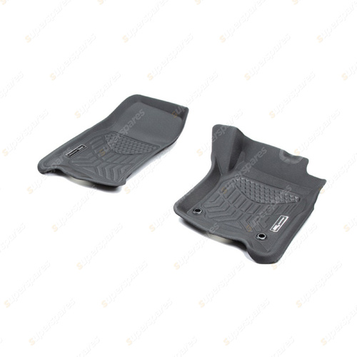 Front Pair Trufit 3D Rubber Mats Maxtrac for Toyota Landcruiser 76 78 79 98-On