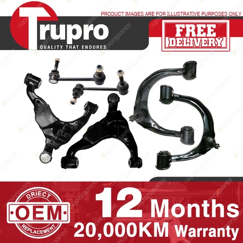 Trupro Front Upper Lower Control Arm Sway Bar Link Kit for Toyota Prado 150