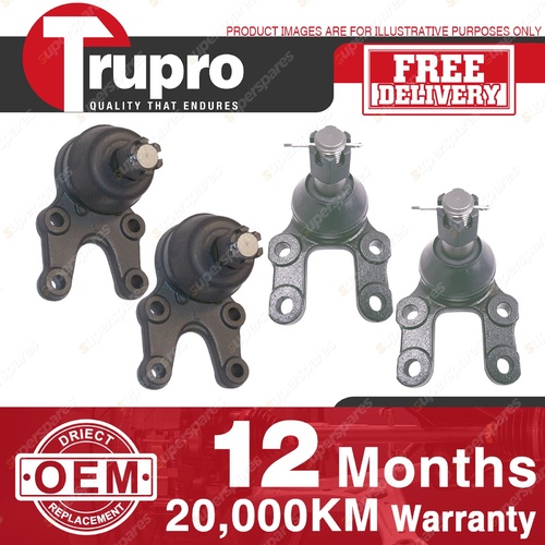 4 Pcs Trupro Lower+upper Ball Joints for NISSAN COMMERCIAL 720 4WD