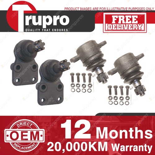 4 Pcs Trupro Lower+upper Ball Joints for HOLDEN COMMERCIAL RODEO KB SERIES