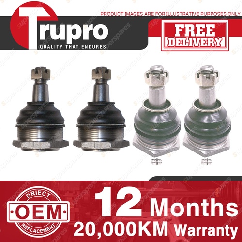 4 Pcs Trupro Lower+upper Ball Joints for NISSAN COMMERCIAL URVAN E20 E21 E22 E23