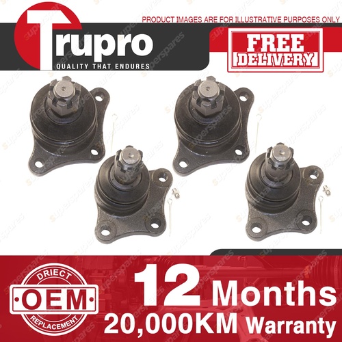 4 Pcs Trupro Lower+upper Ball Joints for FORD COMMERCIAL ECONOVAN 91-03