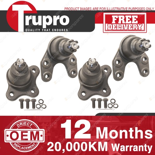 4 Pcs Trupro Lower+upper Ball Joints for MAZDA COMMERCIAL B2000 B2200