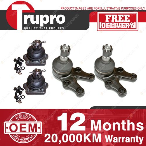 4 Pcs Trupro Lower+upper Ball Joints for NISSAN URVAN E20 E21 E22 E23 78-86