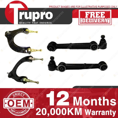 4 Pcs Trupro Lower+Upper Control Arms With Ball Joint for MITSUBISHI GALANT HJ