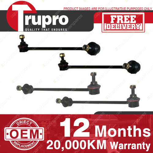 4 Pcs Trupro Front+Rear Sway Bar Links for HONDA INSIGHT ZE 01-04