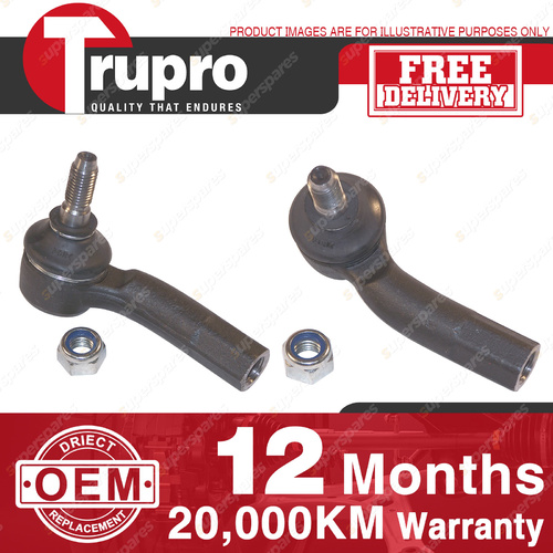 2 Pcs Trupro LH+RH Outer Tie Rod Ends for VOLKSWAGON POLO POWER STEER 94-99