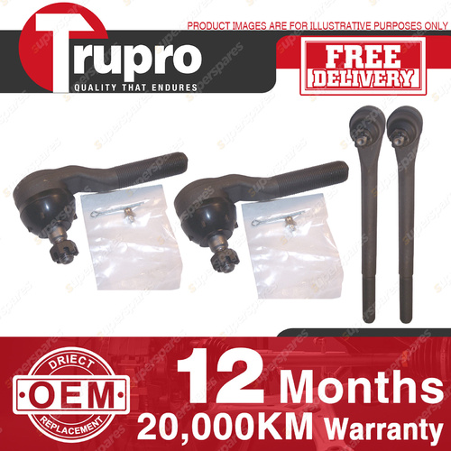 4 Trupro Outer Inner Tie Rod for FORD MUSTANG ALL MODELS except BOSS 1968-69