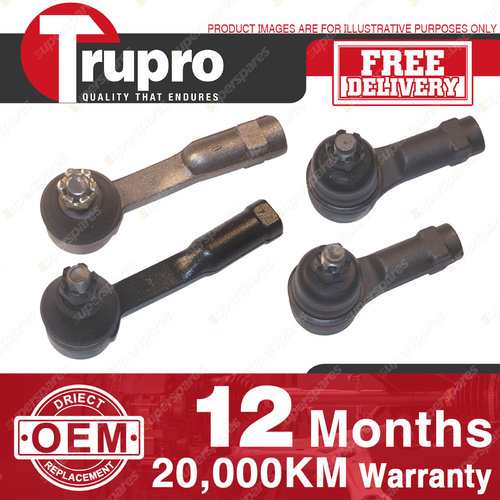 4 Pcs Trupro Outer Inner Tie Rod Ends for NISSAN DATSUN 1300/1400/1600/ P510 Ser