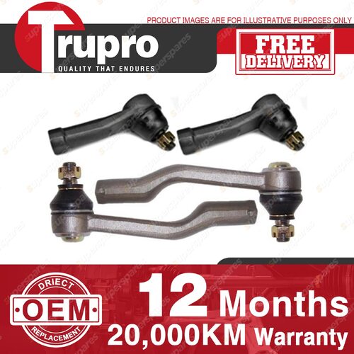 4 Pcs Trupro Outer Inner Tie Rod for MAZDA 323 FA4 FA5 626 CB2 CAPELLA 77-83