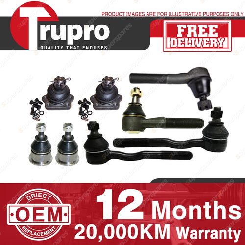 Trupro Ball Joint Tie Rod End Kit for NISSAN 720 4WD MANUAL POWER STEER 83-85