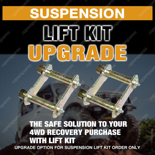 Upgrade Option - Pair Front Leaf Spring Swing Shackles - Purchase with Lift Kit