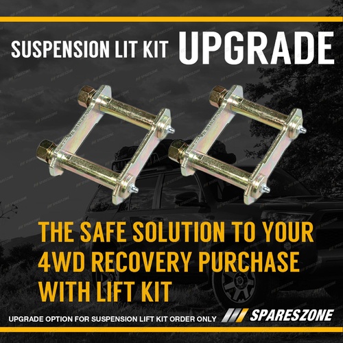 Suspension Lift Kit Upgrade Option - Pair Front Leaf Spring Swing Shackles