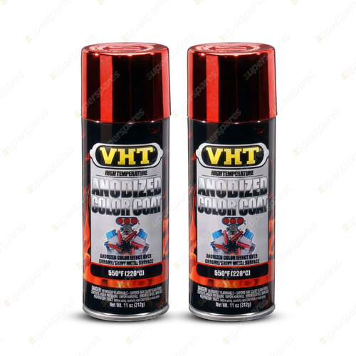 2 x VHT Blue Anodised Colour Coat High Temperature Auto Spray Paint SP451