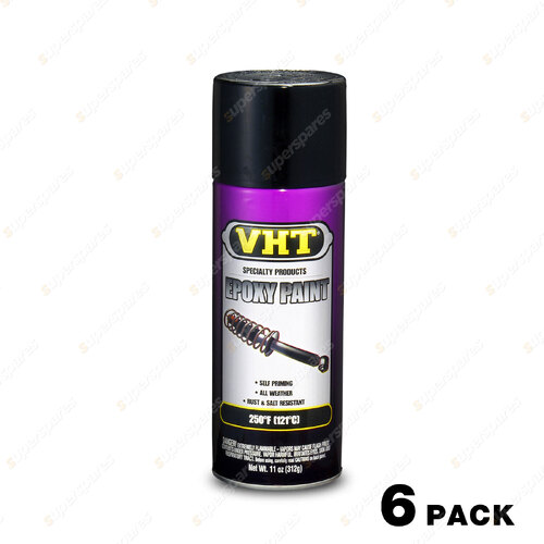 6 x VHT Epoxy Paint for Suspension & Kick Panels Gloss Black SP650