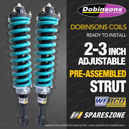 Adjustable 2"-3" Complete Strut Lift Kit Dobinsons Coil for Foton Tunland 12-on