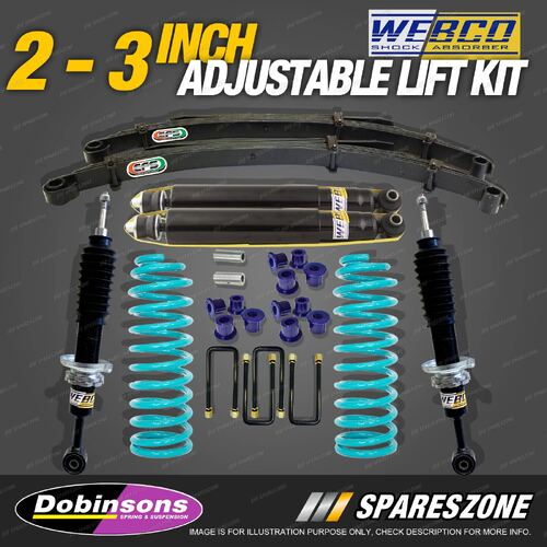 2"-3" Adjustable Lift Kit Dobinsons Coil EFS Leaf for Toyota Hilux KUN26 GGN25